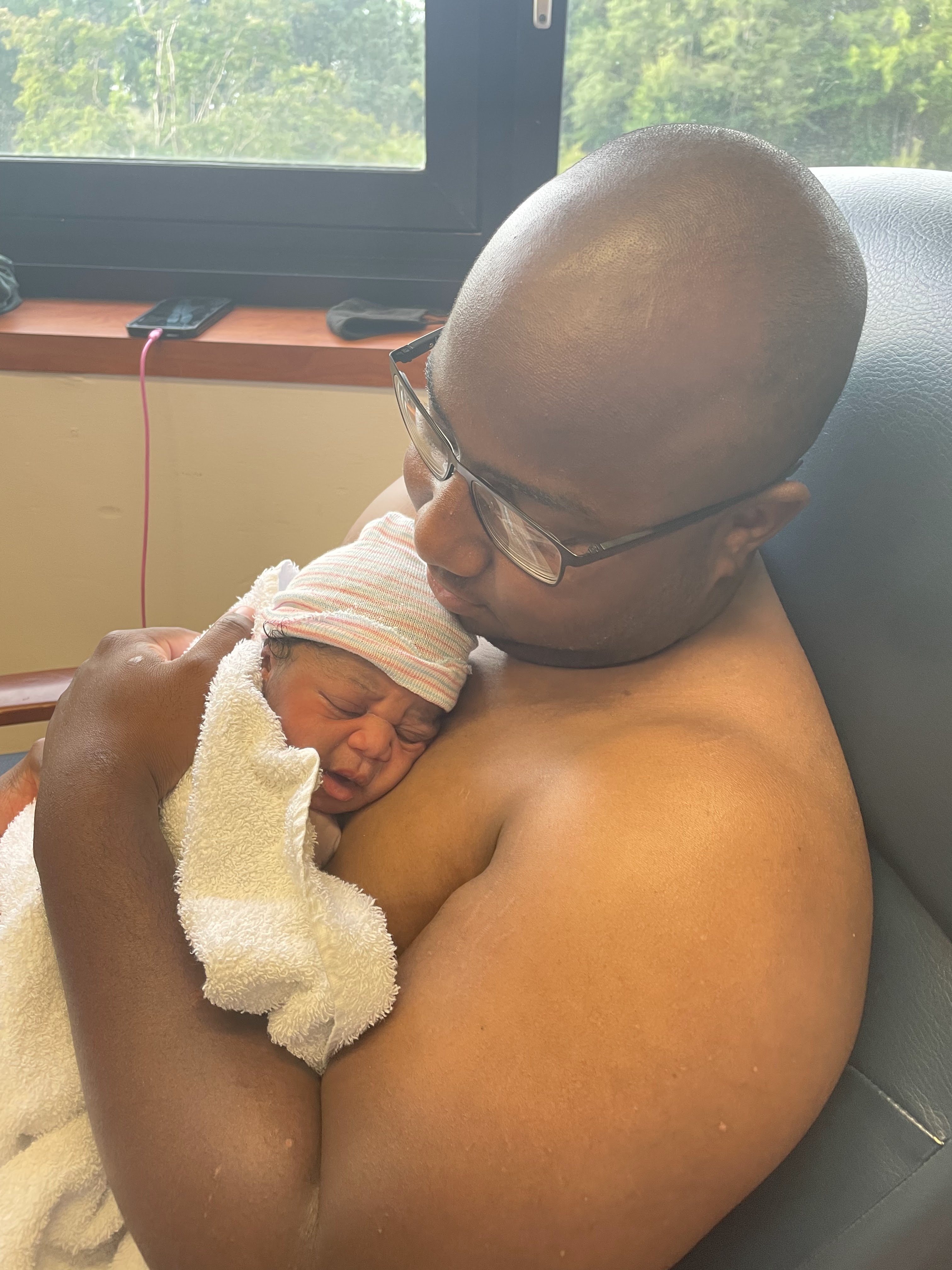 First time dad with newborn