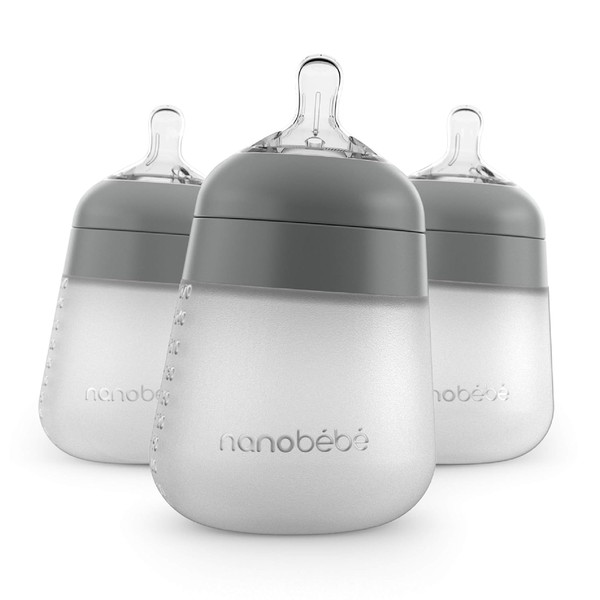 Nanobebe Flexy Silicone Baby Bottle 9oz